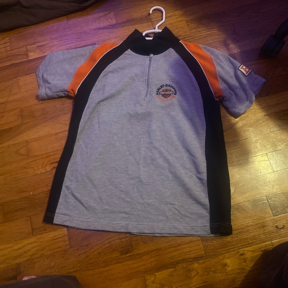 Authentic Men’s Harley Davidson zip up T-shirt